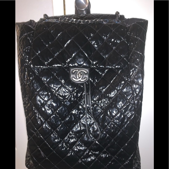 COPY - Authentic jumbo XL CHANEL lambskin backpack - Picture 7 of 8